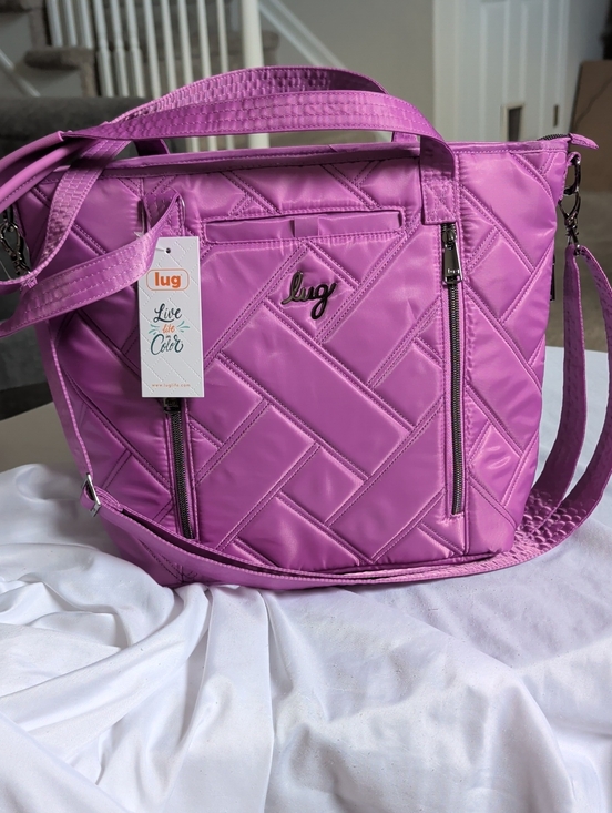 lug Handbags - lug Quilted Tote in Vibrant Purple-Pink